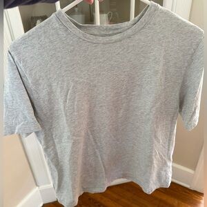 Abercrombie & Fitch A&F Essentials Cropped Tee Grey Short Sleeve Small